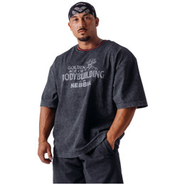 Nebbia NEBBIA x Olympia Heavyweight Cotton T-Shirt férfi funkcionális póló fekete Black