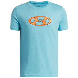 Under Armour UA B Mesh Lockertag SS Fresco Blue gyerek funkcionális felső kék Fresco Blue / / Outrageous Orange