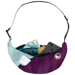 Ticket to the moon Upcycled Sling Bag övtáska lila Bag Peach / Cloud