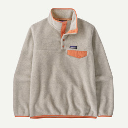 Patagonia W's LW Synch Snap-T P/O női pulóver bézs Oatmeal Heather w/Heirloom Peach