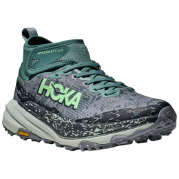 Hoka W Speedgoat 6 Mid Gtx női cipő szürke/zöld Mountain Fog / Droplet