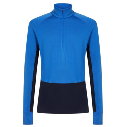 Icebreaker Men Mer 260 ZoneKnit LS Half Zip férfi funkcionális póló kék Midnavy/Lazu/Cb