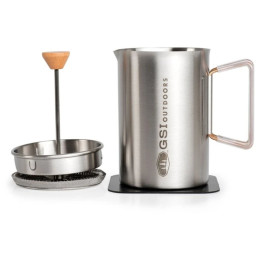 GSI Outdoors Glacier Stovetop JavaPress dugattyús kávéfőző ezüst silver