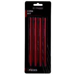 Trimm kolík V-PEG - D17 - sada 4 ks sátorcövek készlet piros bordo anodized