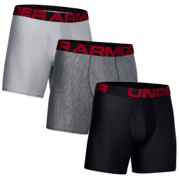 Pánské boxerky Under Armour Tech 6In 3 Pack szürke/fekete
