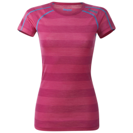 Női póló Bergans Soleie Lady Tee kék/rózsaszín Hot Pink Striped