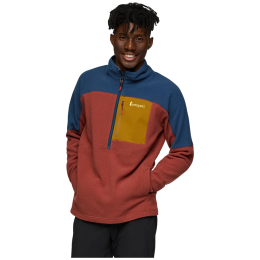 Cotopaxi M'S Abrazo Fleece Half-Zip Jacket férfi funkcionális pulóver bézs/kék Deep Sea and Nutmeg