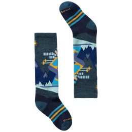 Smartwool Kids' Wintersport Full Cushion Mountain Moose OTC Socks gyerek zokni kék TWILIGHT BLUE
