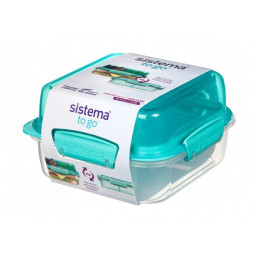 Sistema Lunch Stack To Go Square 1,24l ételdoboz