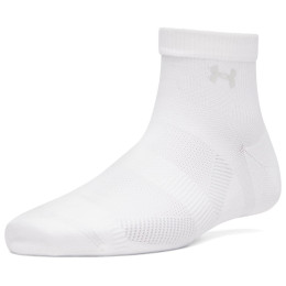 Under Armour UA Women's Vanish 3pk Qtr női zokni fehér White / White / Halo Gray