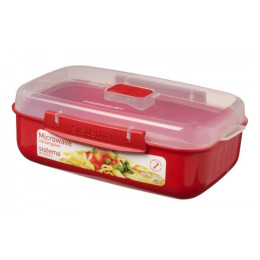 Sistema Rectangle tál fedővel piros