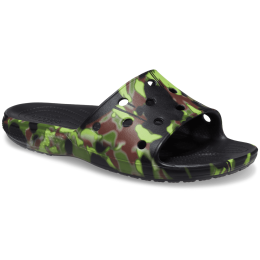 Crocs Classic Spray Camo Slide férfi papucs fekete
