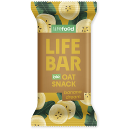 Lifefood Lifebar Oat Snack banánový BIO 40 g energiaszelet
