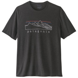 Patagonia Men's Capilene Cool Trail Shirt - Stratapeaks férfi póló fekete Ink Black