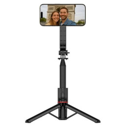 Swissten Bluetooth selfie stick MagSafe Tripod szelfibot fekete