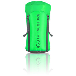 LifeVenture Ultralight Compression Sack 15 L tömörítőhevederes huzat zöld Green