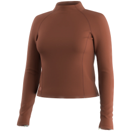 Smartwool Women's Active Merino Movement Mock Neck női funkcionális felső téglavörös Burnt Sienna
