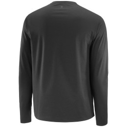 Salomon Trackline LS Tee férfi póló fekete Deep Black
