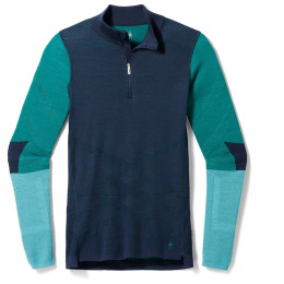 Smartwool W Intrknt Thrml Mrn Bl Colorbl 1/4 Zip női funkcionális felső sötétkék