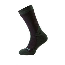 Vízhatlan zokni SealSkinz Trekking Thick Mid fekete Black/Racing green