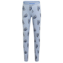 Icebreaker Kids M 200 Oasis Leggings Bear Tour AOP gyerek funkcionális alsó világoskék Zinc Blue/Aop