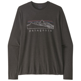 Patagonia M's L/S Cap Cool Daily Shirt - Stratapeaks férfi póló fekete Ink Black