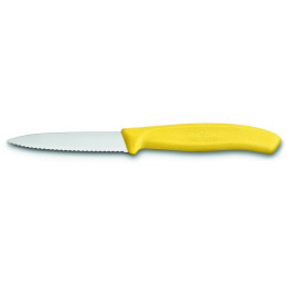 Zöldségvágó kés Victorinox 8 cm - recés 6.7636 sárga