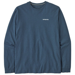 Patagonia P-6 Logo Responsibili Tee LS férfi póló kék Utility Blue