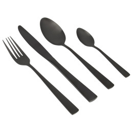 Gimex Cutlery black 16 pc evőeszköz készlet