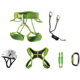 Ocún Via Ferrata Twist+Chest Pail Set ferrata szett zöld