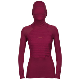 Icebreaker ZoneKnit™ Insulated LS Hoodie női funkcionális pulóver rózsaszín