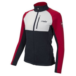 Swix Infinity női funkcionális pulóver kék/piros/fehér Dark Navy/Swix Red