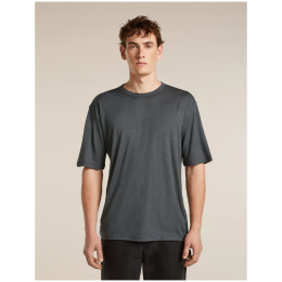 Icebreaker Merino 150 Tech Lite SS Relaxed Tee férfi funkcionális póló sötétszürke OBSIDIAN