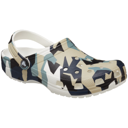 Crocs Geo Camo Clog papucs fehér/fekete White/Multi