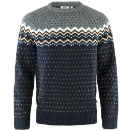 Fjällräven Övik Knit Sweater M férfi pulóver kék Dark Navy