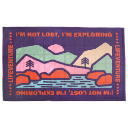 LifeVenture Sundown Berber Lined Blanket pléd lila Mountain