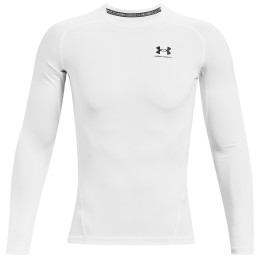 Under Armour HG Armour Comp LS férfi funkcionális póló fehér White/Black