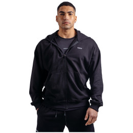 Nebbia Zipper Hoodie with Embroidery Primal férfi funkcionális pulóver fekete BLACK