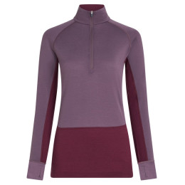 Icebreaker Women Mer 200 ZoneKnit LS Half Zip női funkcionális felső lila Dkber/Greplu/Cb