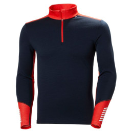 Helly Hansen Lifa Merino Midweight 1/2 Zip férfi funkcionális póló sötétkék