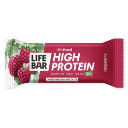 Lifefood Lifebar Protein tyčinka malinová BIO 40 g energiaszelet