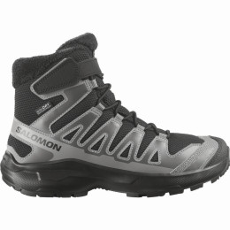 Salomon Xa Pro Winter Wp J Black-Castlerock-Cloudburst gyerek cipő fekete/szürke Black / Castlerock / Cloudburst