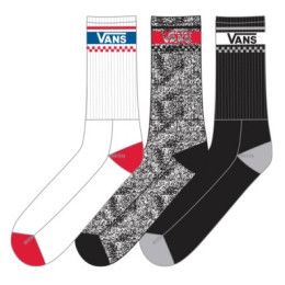 Vans MN UNIVERSITY CREW zokni szett fehér/fekete