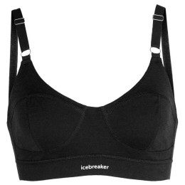 Melltartó Icebreaker Queens Clasp Bra fekete