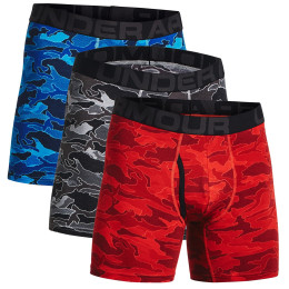 Férfi boxer Under Armour CC 6in Novelty 3 Pack fekete/kék