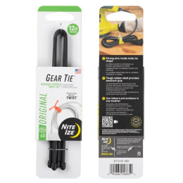 Nite Ize Gear Tie 12" rögzítődrót fekete Černá