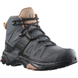 Női túracipő Salomon X ULTRA 4 MID WIDE GTX W szürke/barna