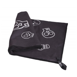 Zulu Light 85x150 cm koponyás törölköző fekete