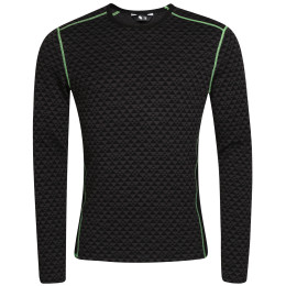 Zulu Merino 240 Long férfi funkcionális póló fekete/zöld Black/Green