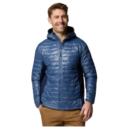 Columbia Powder Pass™ Hybrid Hooded Jacket férfi dzseki kék Dark Mountain, Collegiate Navy